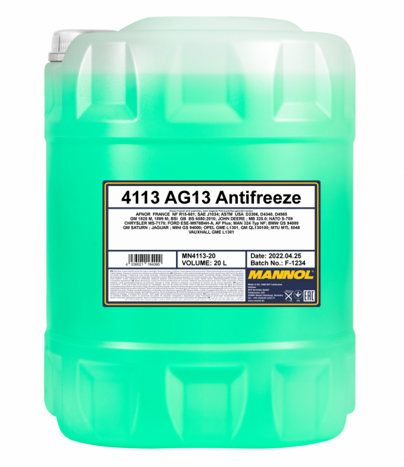 20 Liter MANNOL Hightec Antifreeze AG13 Kühlflüssigkeit