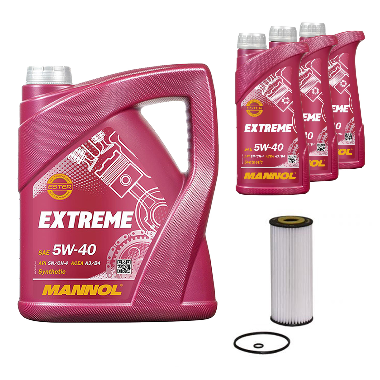 Inspektionskit MANNOL Extreme 5W-40 passend für VW Lt 28-35 II Bus 2.5 SDI TDI 28-46