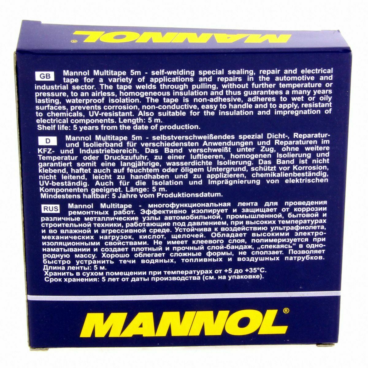 5m MANNOL 9917 Multitape Dichtungsband Isolier- Klebeband selbstverschweißend