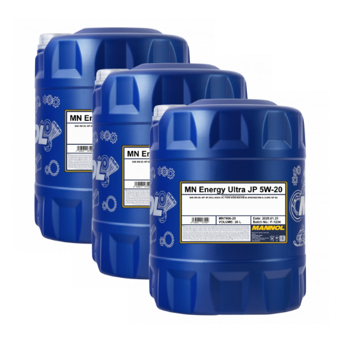 60 Liter (3x20) MANNOL Energy Ultra JP 5W-20 API SP (RC) 7906 Motoröl