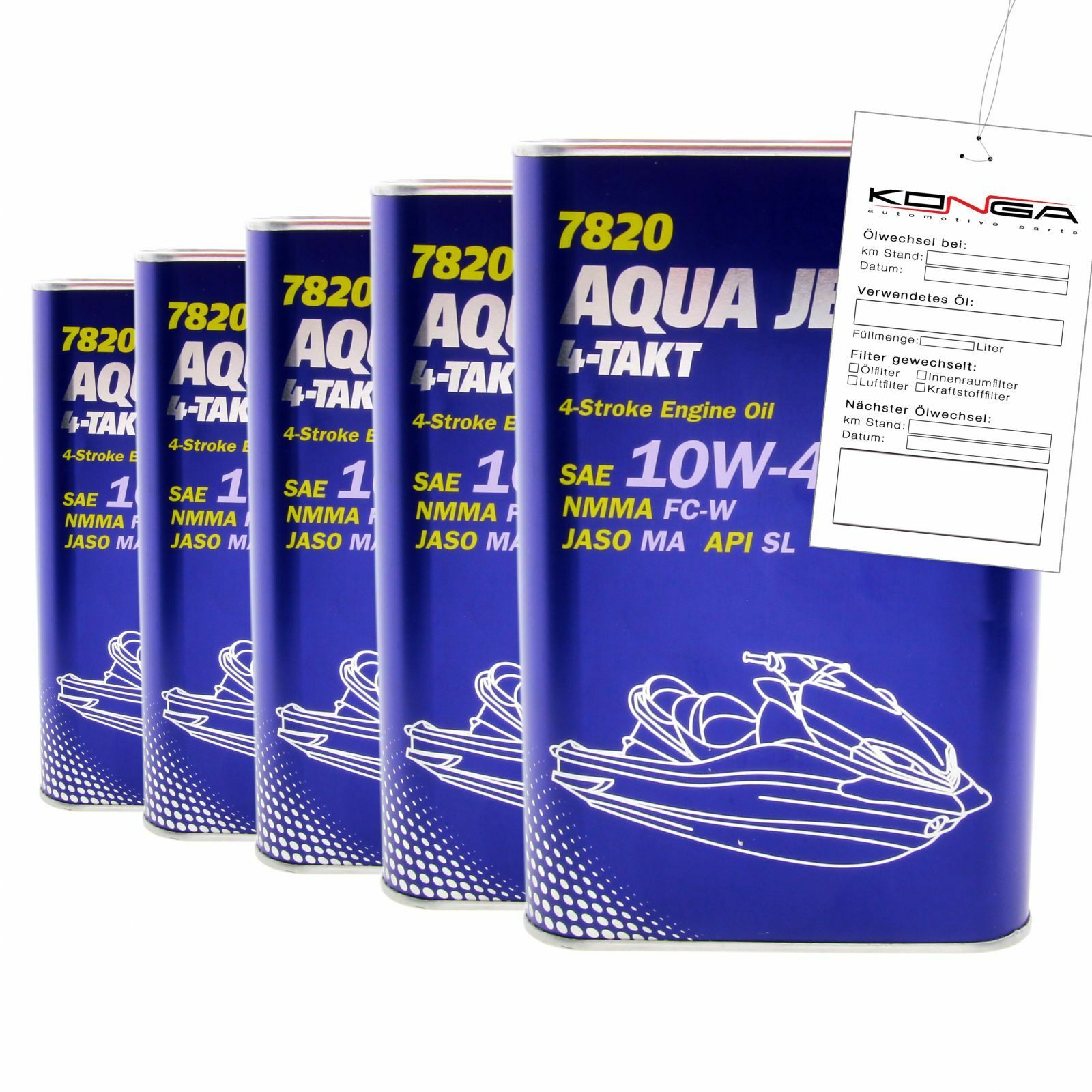 5 Liter (5x1) MANNOL 7820 Aqua Jet 4-Takt 10W-40 API SL Motoröl 10W40