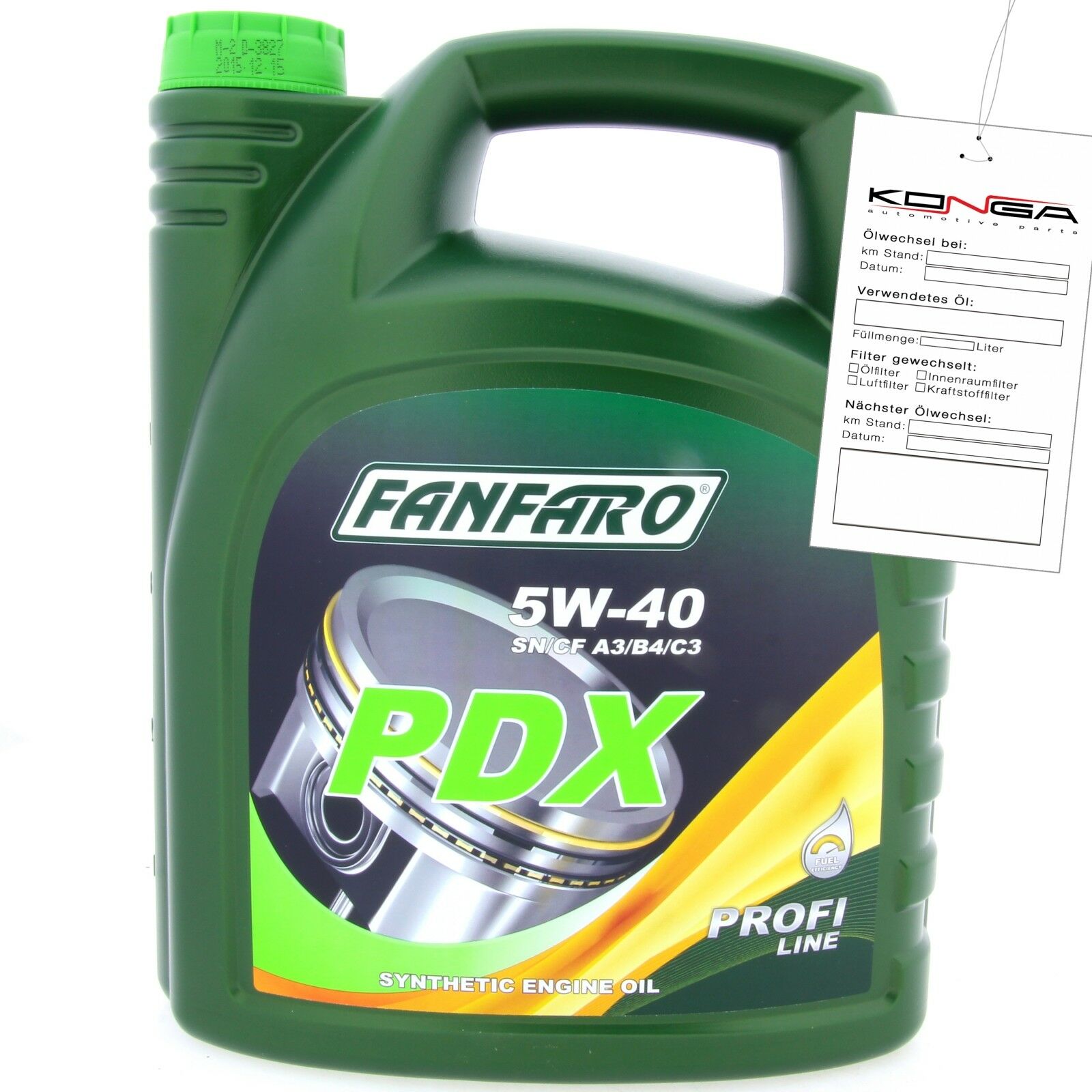 5 Liter FANFARO PDX 5W-40 Motoröl passend für VW 502.00 BMW Longlife 04 LL04 MB 229.31 C3