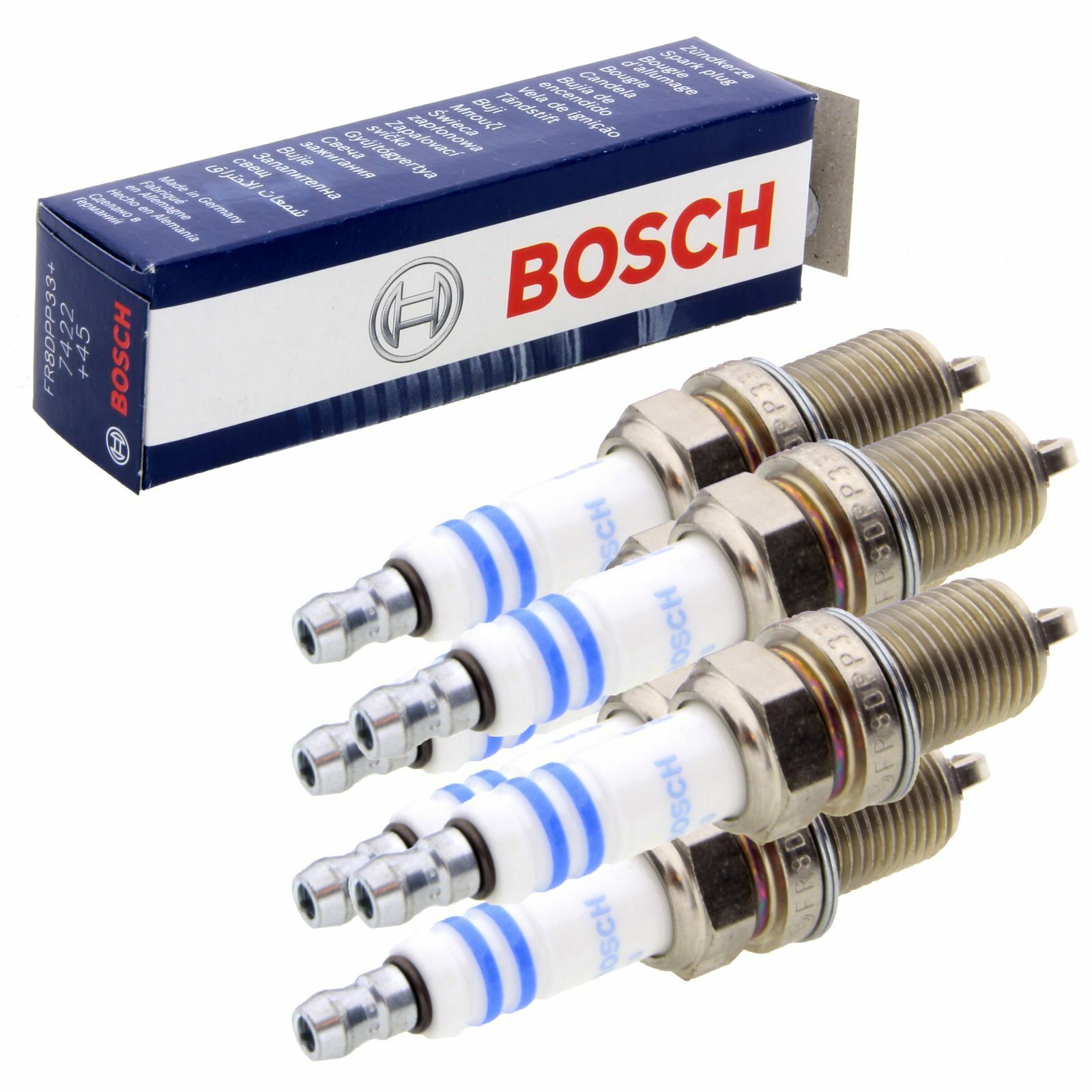 6x BOSCH FR8DPP33 Zündkerzen passend für Alfa Romeo Chrysler Kia Mercedes Suzuki Toyota