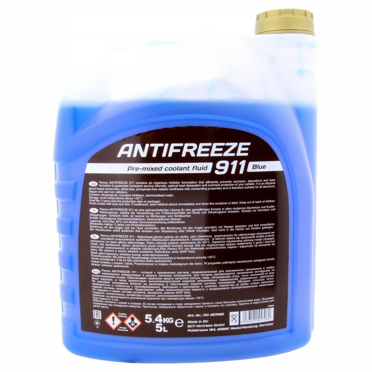 20 Liter (4x5) PEMCO ANTIFREEZE 911 -40C Kühlerfrostschutz PM0911C
