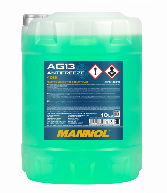 30 Liter (3x10) MANNOL hightech Antifreeze AG13 Frostschutz Fertiggemisch grün -40°C G13