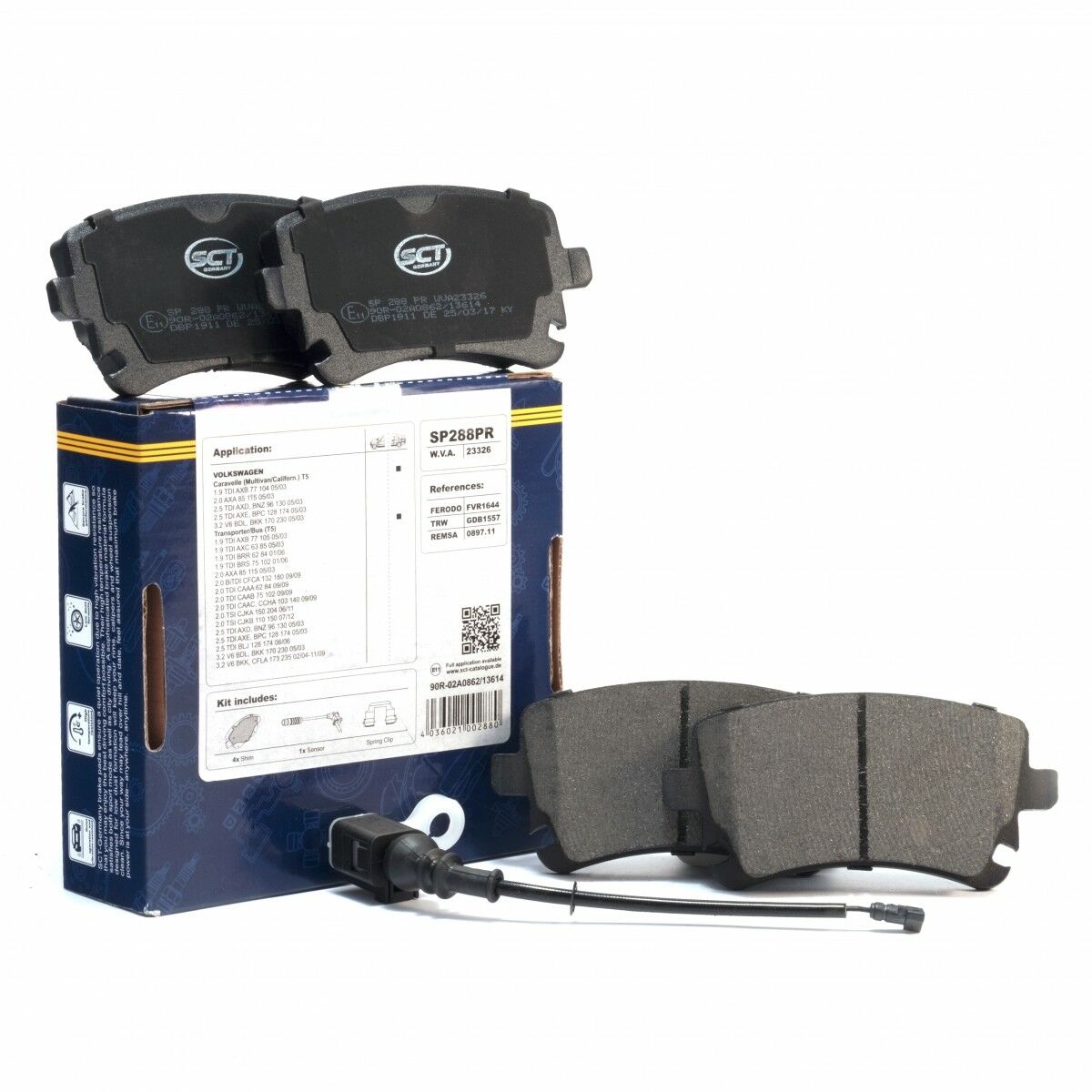 SCT Bremsbeläge SP288PR Bremsklötze Bremsbelagsatz Bremsen hinten VW VAG