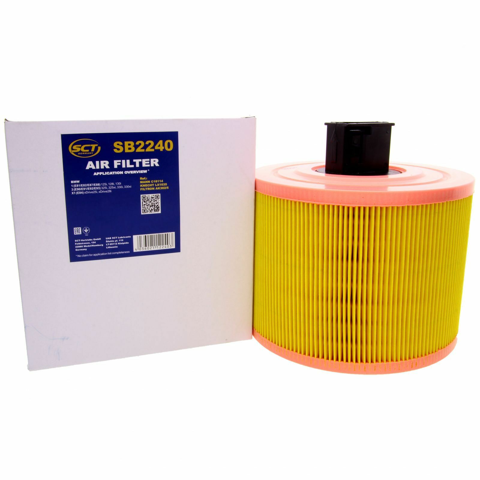 SCT Luftfilter Fahrzeugfilter SB2240 Motorfilter Servicefilter passend für BMW 3er X1