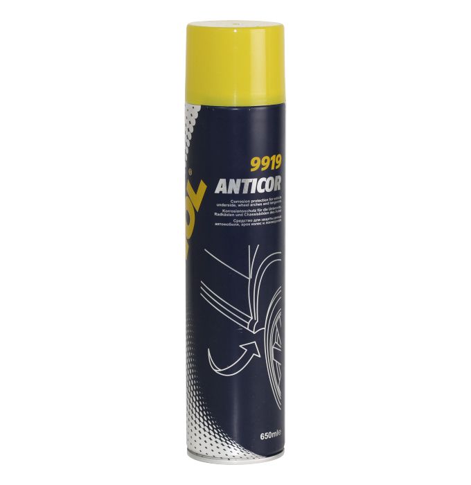 MANNOL 9919 Anticor Spray Schwarz 650ml Korrosionsschutzmittel Spray Unterboden Steinschlagschutz