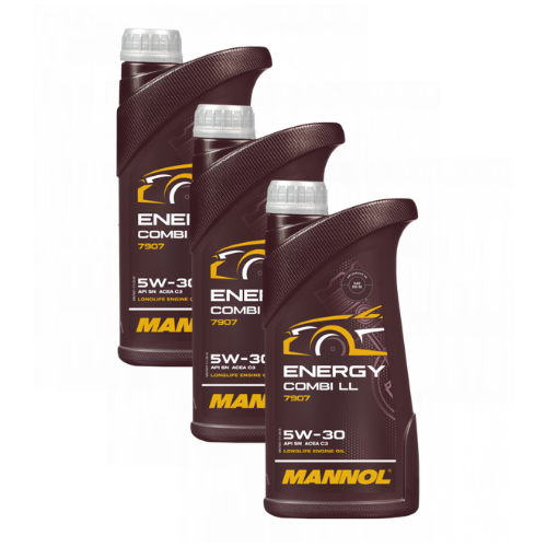 3 Liter (3x1) MANNOL 5W30 Motoröl SN MB 229.51 VW BMW LL-04 C30 Energy Combi LL
