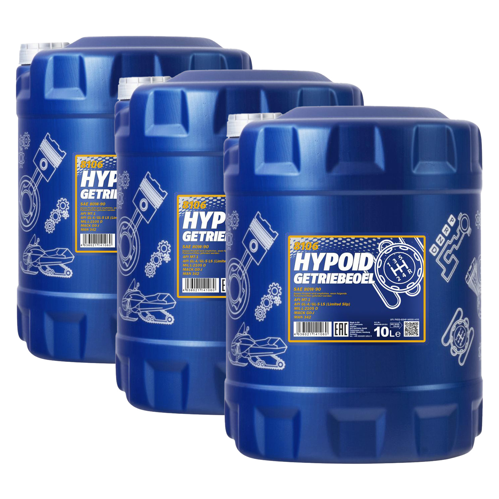 30 Liter (3x10) MANNOL Hypoid Getriebeöl 80W-90 API GL4/GL5 LS Getriebe Öl 80W90 30 Liter (3x10) MANNOL Hypoid Getriebeöl 80W-90 API GL4/GL5 LS Getriebe Öl 80W90