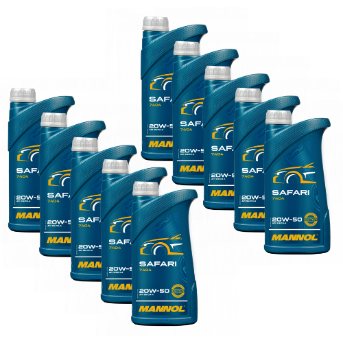 10 Liter (10x1) MANNOL 7404 SAFARI 20W-50 Youngtimer Oldtimer Motoröl API SN/CH-4