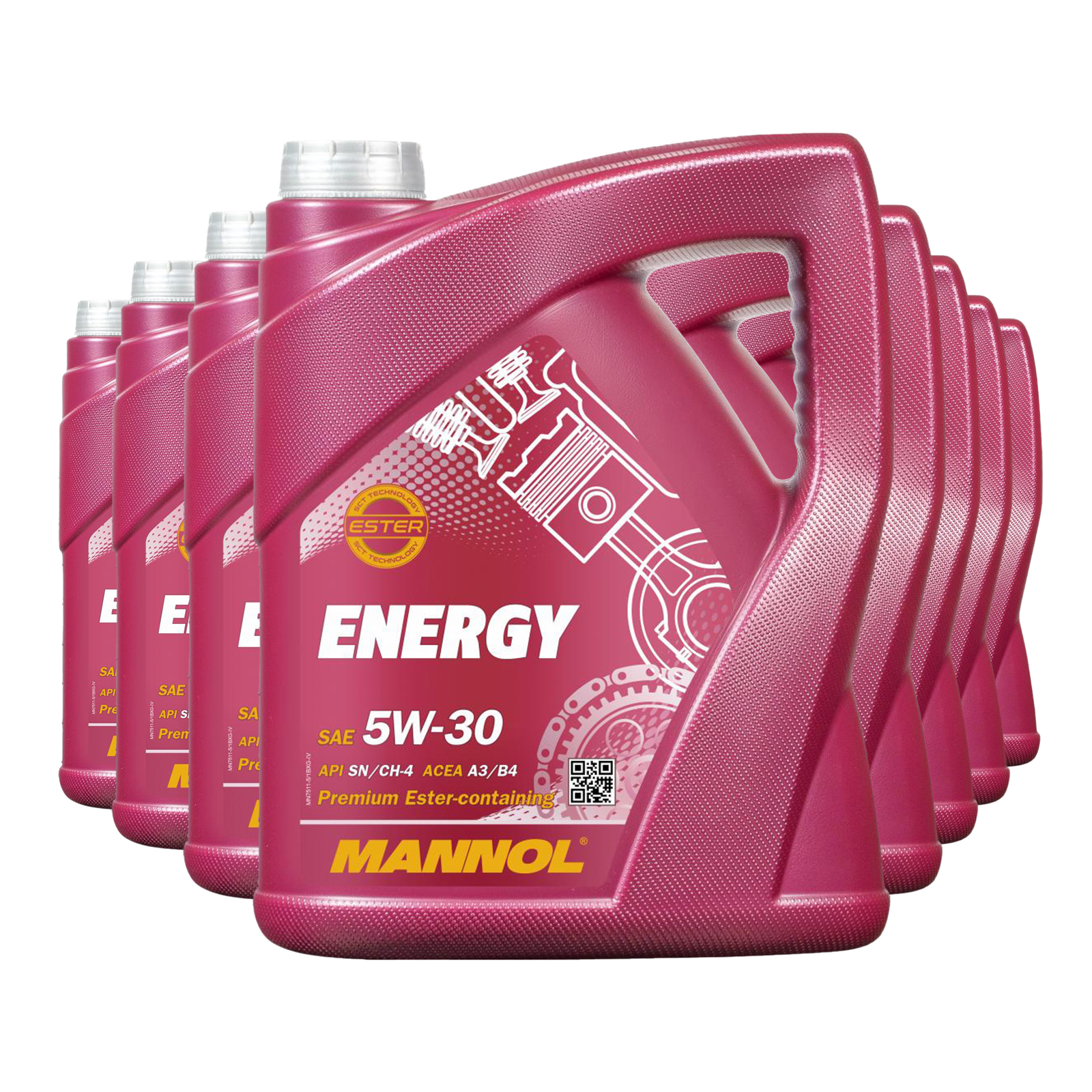 40 Liter (8x5) MANNOL Energy 5W-30 7511 API SN/CH-4 MB 229.3 VW 502.00 Motoröl 