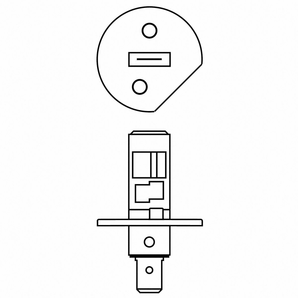 H1 Philips Vision Halogenlampe bis zu 30% mehr Licht 12258PR Blister 1 Stück