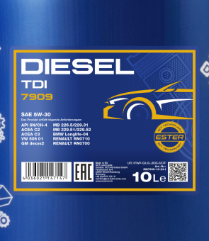 20 Liter (2x10) MANNOL Diesel TDI Motoröl 5W-30 API SN CH-4 5W30