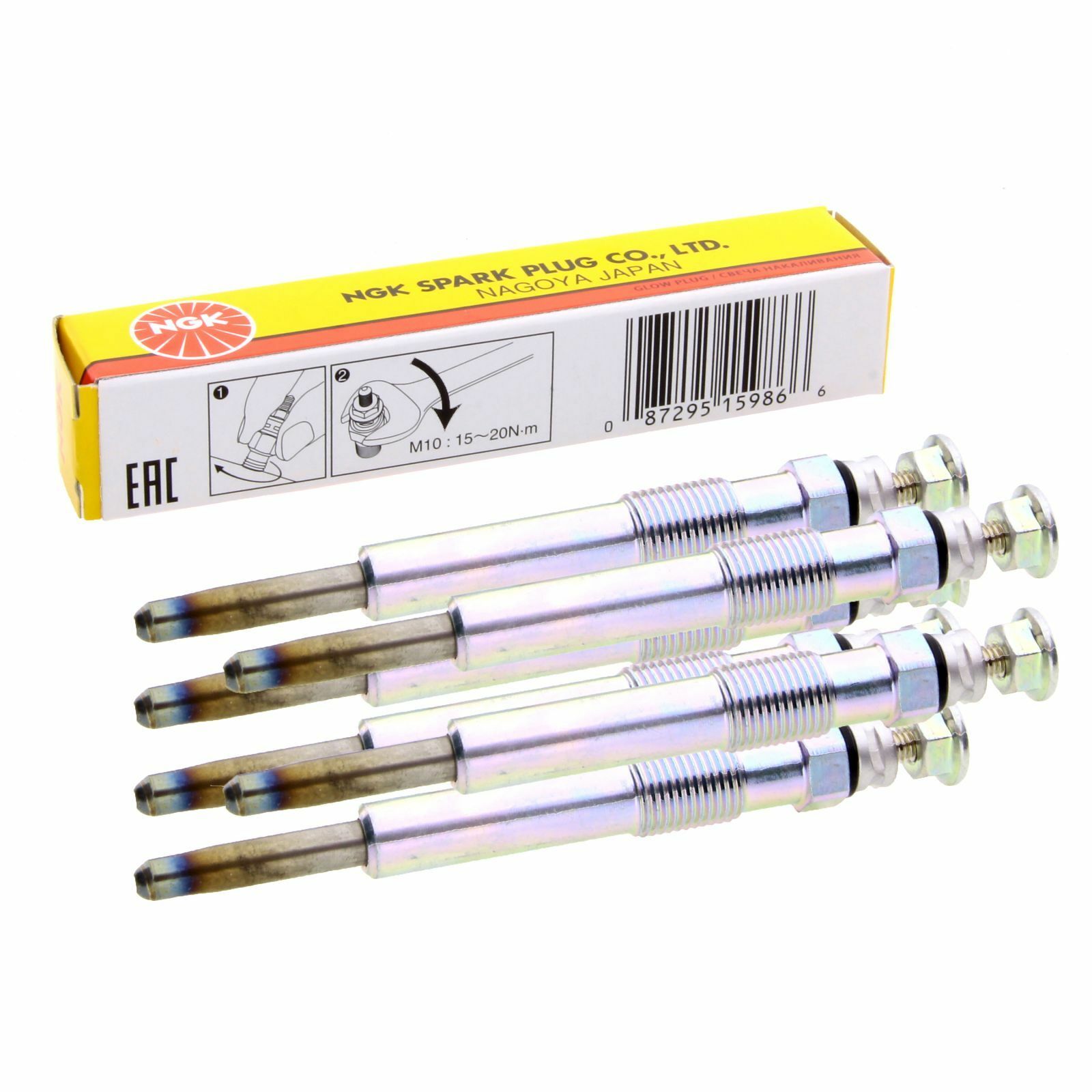 6x NGK Y524J Glühkerzen 9456 passend für Ford C-MAX DM2 Courier Kasten J5 J3