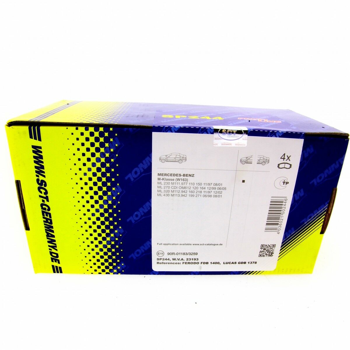 SCT Bremsbeläge SP 244 Bremsklötze Bremsbelagsatz vorne Mercedes