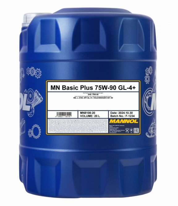 20 Liter MANNOL Basic Plus 75W-90 GL4+ Getriebeöl 75W90 Öl 4036021164144
