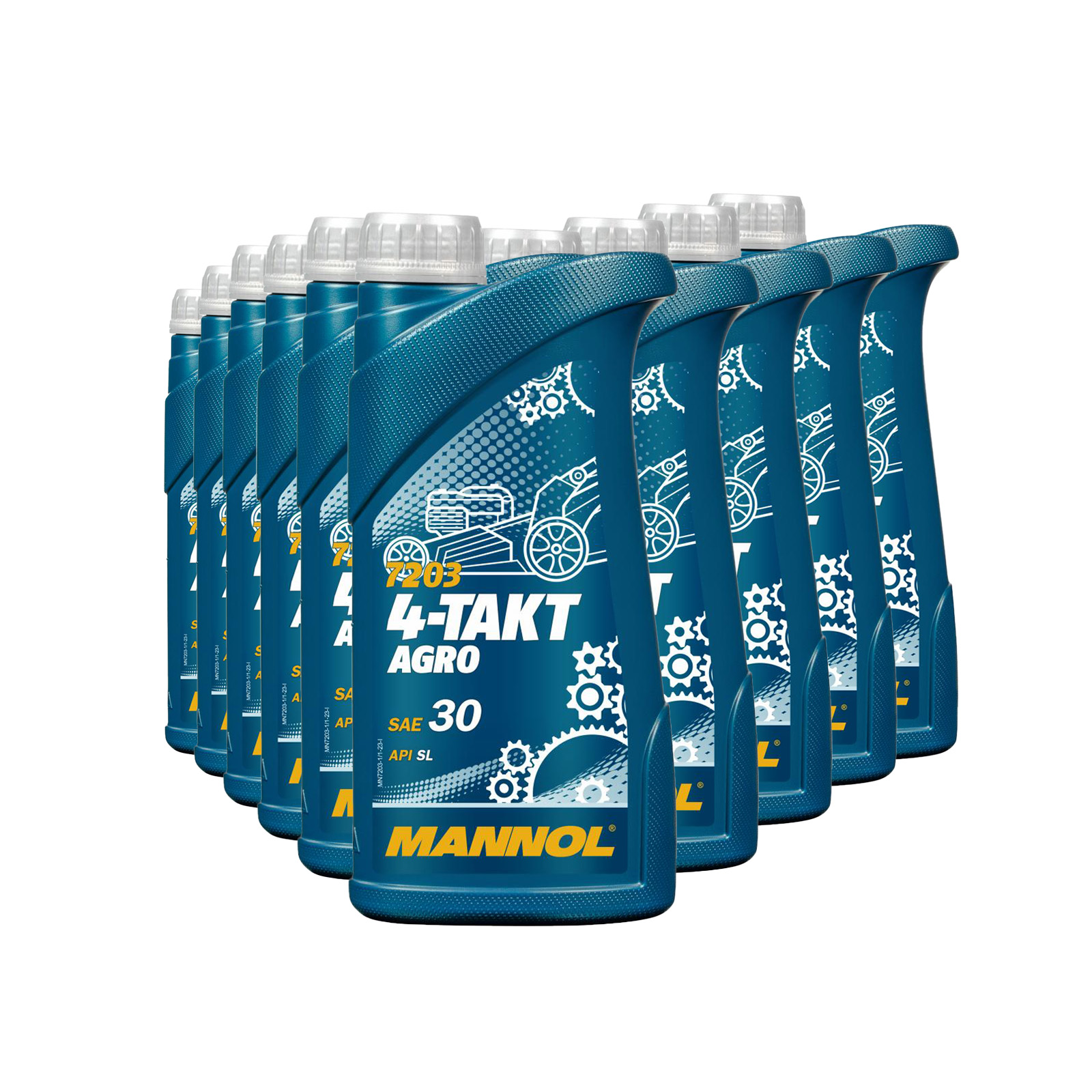 10 Liter (10x1) MANNOL 4-Takt Agro 7203 SAE 30 API SL Motoröl für Gartengeräte 10 Liter (10x1) MANNOL 4-Takt Agro 7203 SAE 30 API SL Motoröl für Gartengeräte