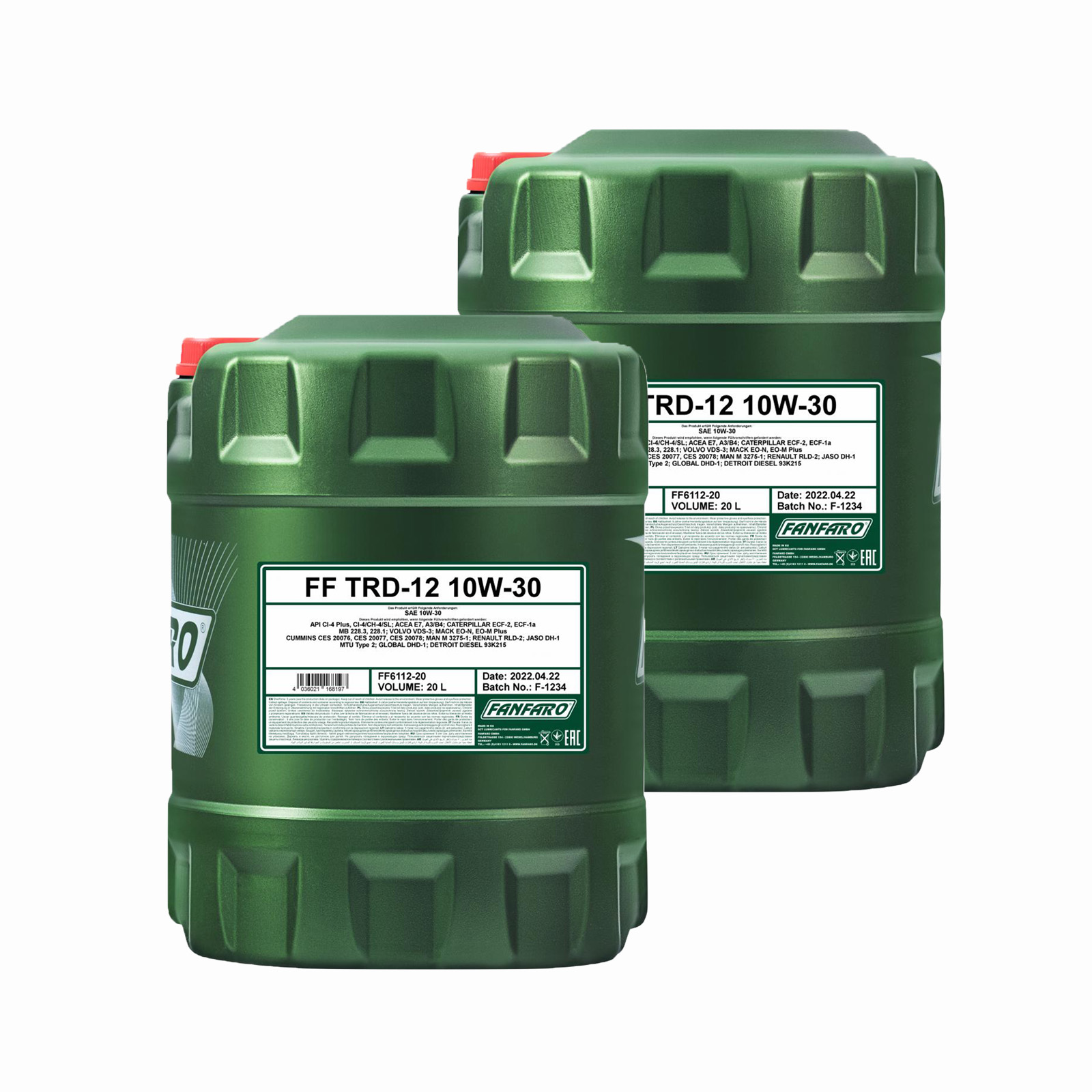 40 Liter (2x20) FANFARO TRD-12 SHPD 10W-30 API CI4 NKW Motoröl Diesel 40 Liter (2x20) FANFARO TRD-12 SHPD 10W-30 API CI4 NKW Motoröl Diesel
