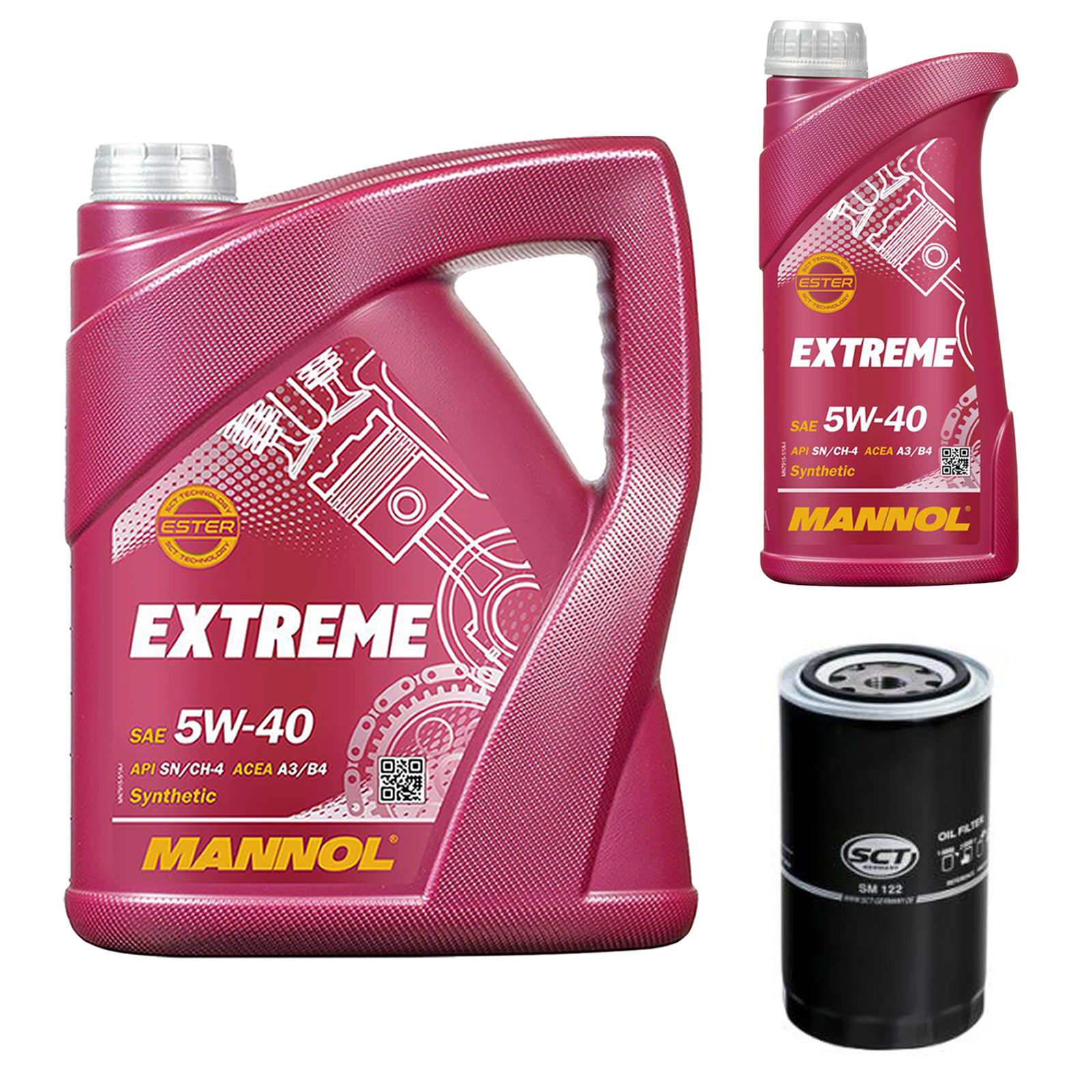 Inspektionskit MANNOL Extreme 5W-40 passend für VW Transporter IV Bus 2.5 TDI Syncro