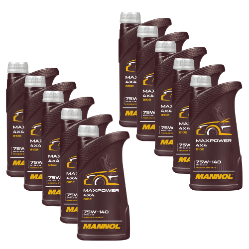 10 Liter (10x1) MANNOL Maxpower 4x4 75W-140 API GL 5 LS Getriebeöl 75W140 10 Liter (10x1) MANNOL Maxpower 4x4 75W-140 API GL 5 LS Getriebeöl 75W140