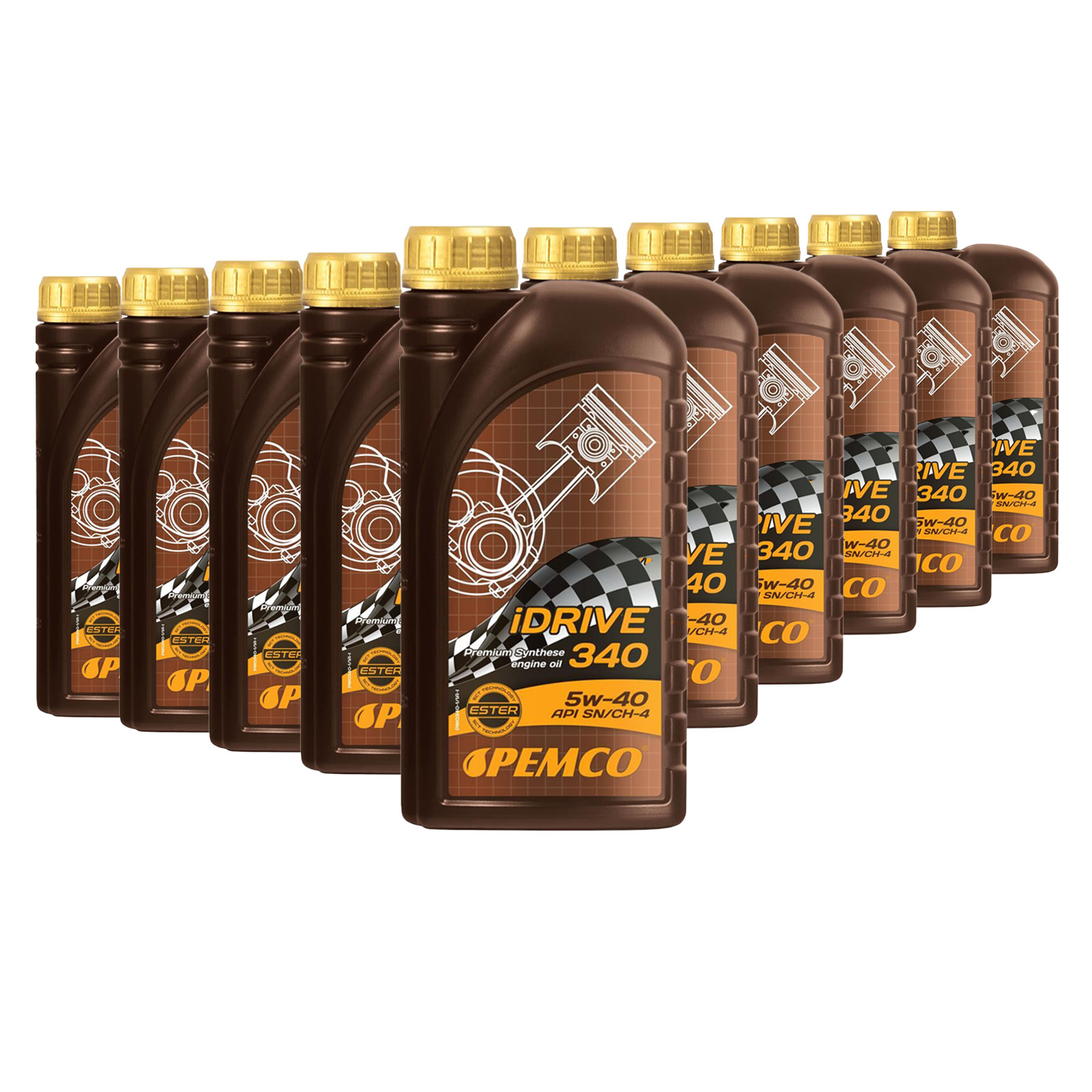 10 Liter (10x1) PEMCO SAE 5W-40 iDrive 340 Motoröl Motorenöl Schmierung 10 Liter (10x1) PEMCO SAE 5W-40 iDrive 340 Motoröl Motorenöl Schmierung