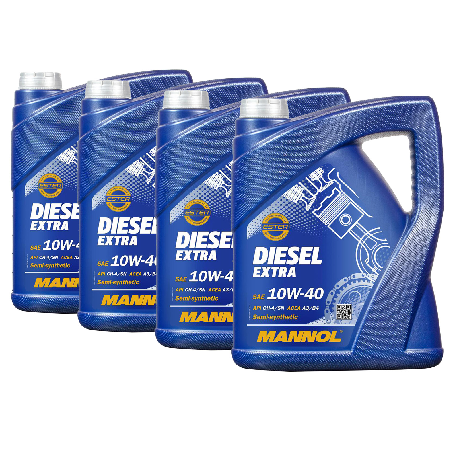 20 Liter (4x5) MANNOL Diesel Extra 10W-40 API CH-4 SL Motoröl 10W40