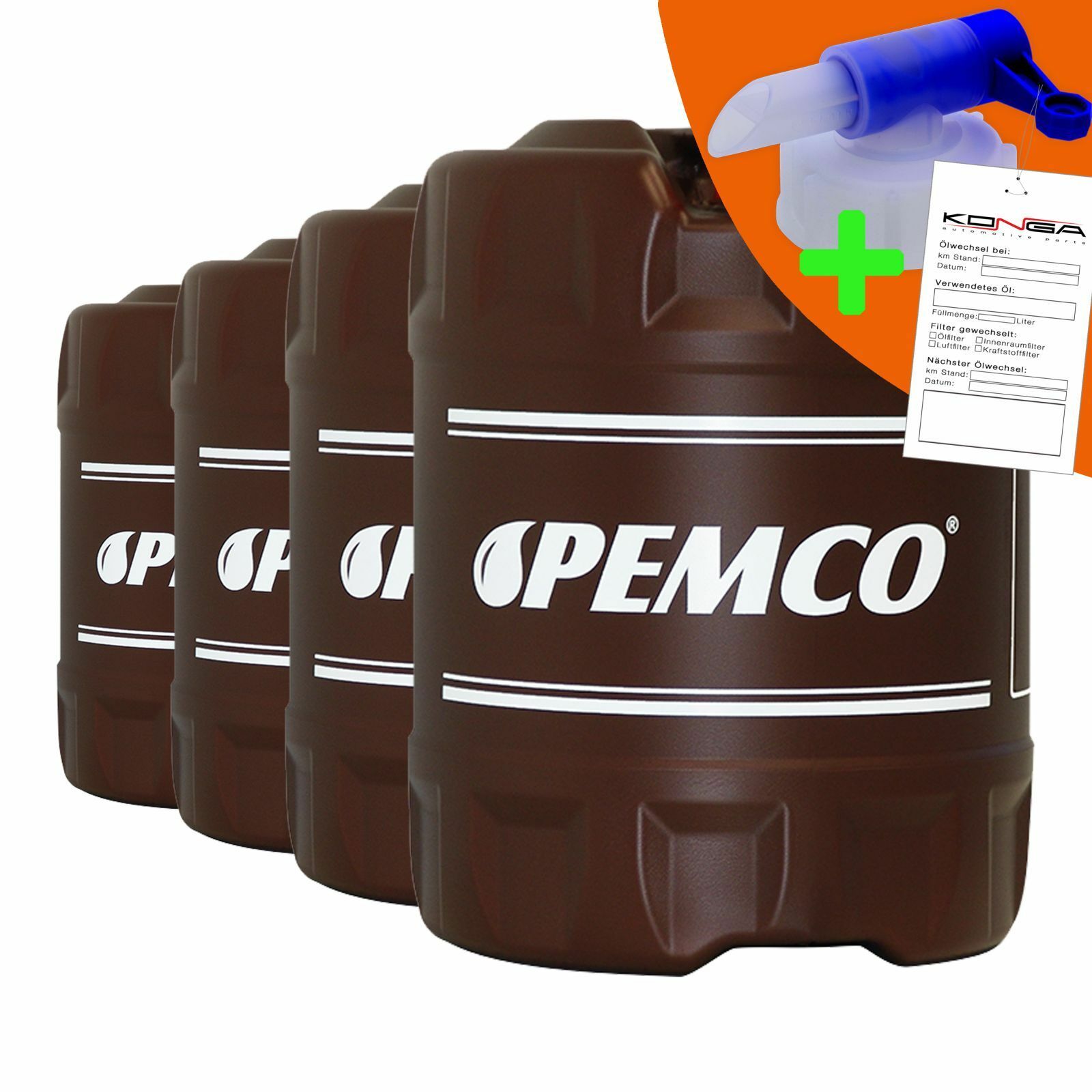 80 Liter (4x20) PEMCO SAE 5W-40 iDrive 340 Motoröl +Ablasshahn Motorenöl Schmierung