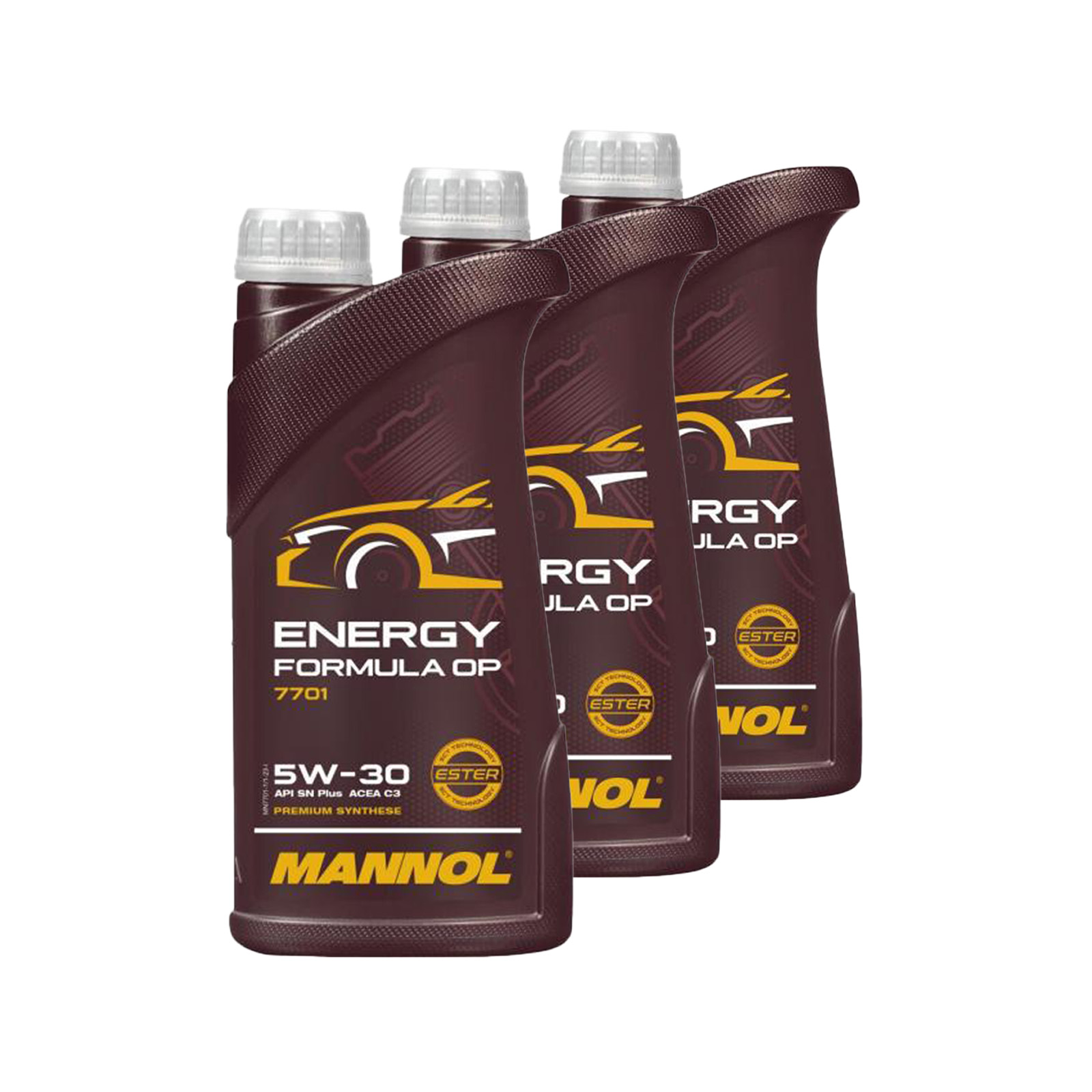 3 Liter (3x1) MANNOL Energy Formula OP 7701 5W-30 API SN Plus Motoröl