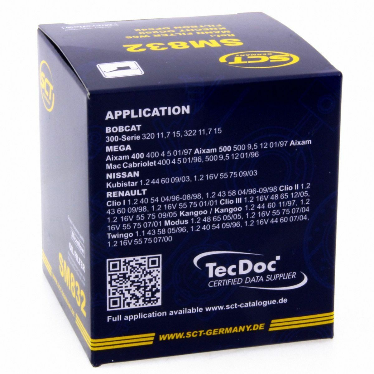 SCT Ölfilter SM832 Filter Motorfilter Servicefilter Anschraubfilter Ford Hyundai KIA Mazda Nissan