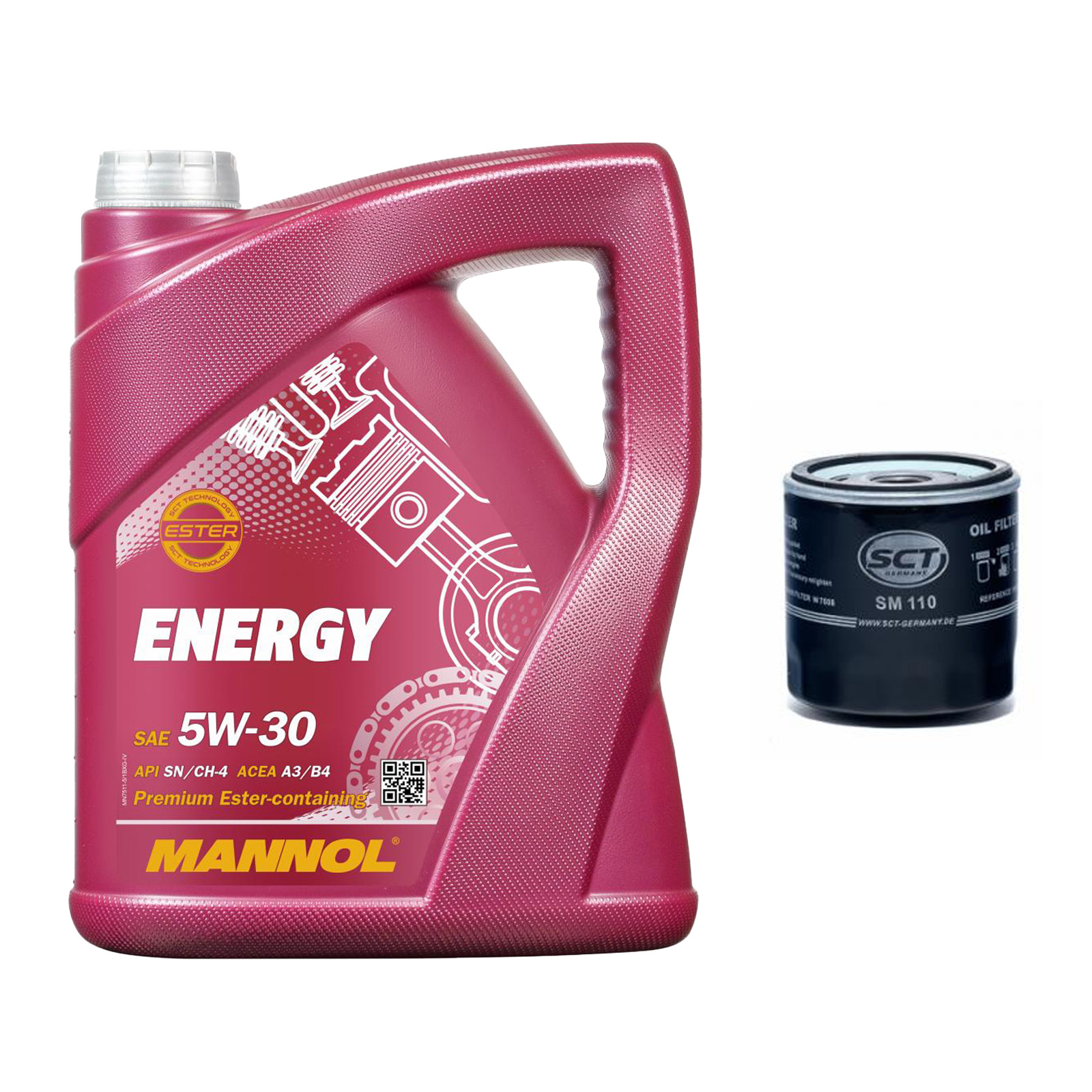 Inspektionskit MANNOL Energy 5W-30 für Skoda Felicia I 1.3 Kombi Lx Fun Ii