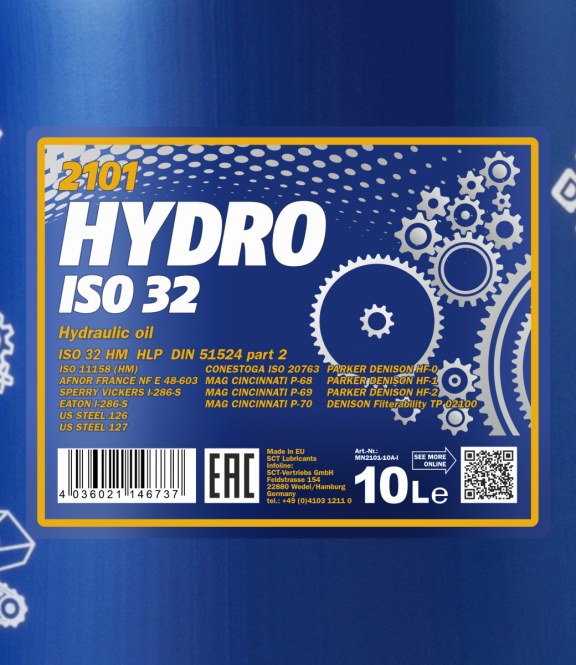 10 Liter MANNOL Hydro ISO HLP 32 Hydrauliköl DIN 51524/2  VDMA 2431 Hebebühne