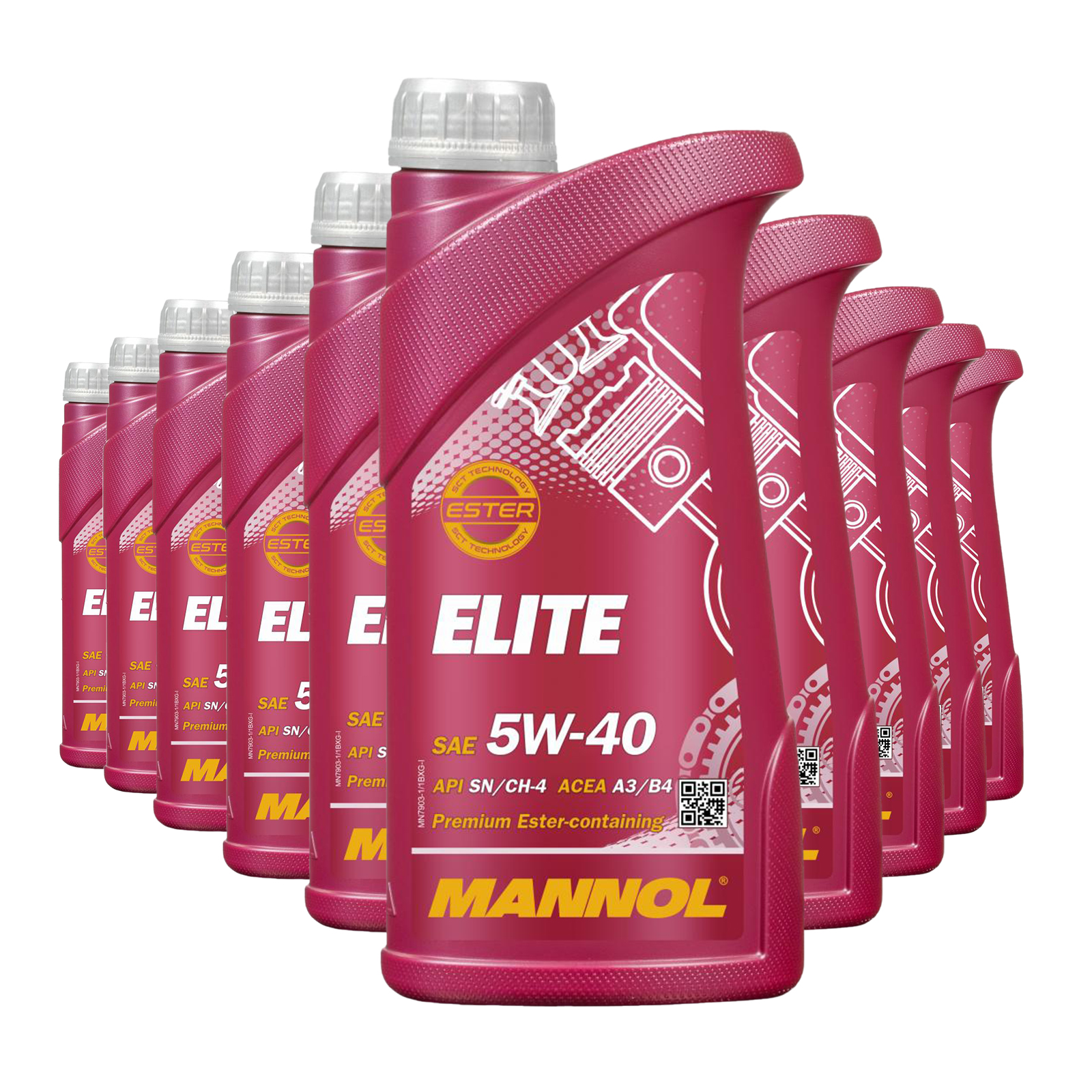 10 Liter (10x1) MANNOL Elite 5W-40 API SN/CH-4 Motoröl 5W40 BMW MB Fiat