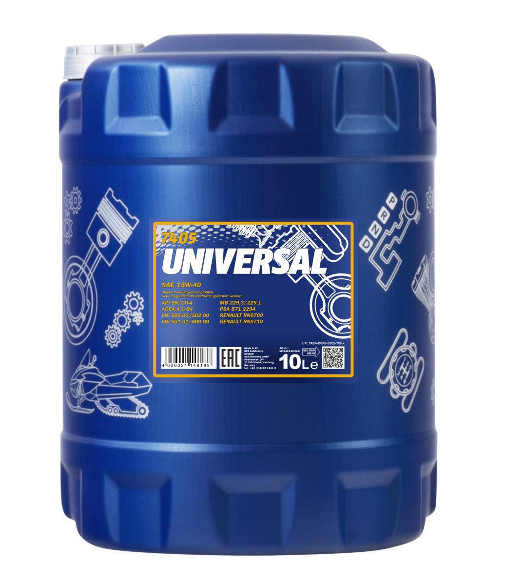 20 Liter (2x10) MANNOL Universal Motoröl 15W-40 API SN CH-4 15W40 20 Liter (2x10) MANNOL Universal Motoröl 15W-40 API SN CH-4 15W40