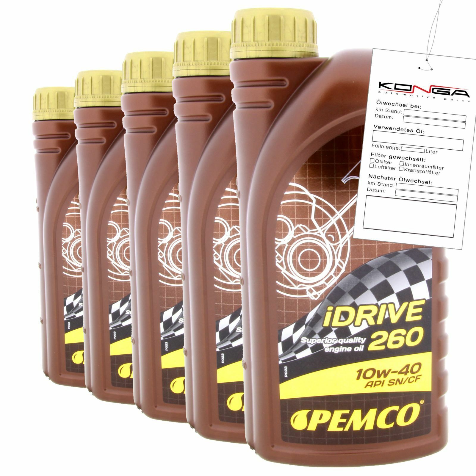 5 Liter (5x1) PEMCO SAE 10W-40 iDrive 260 Motoröl - Classic Motorenöl Schmierung