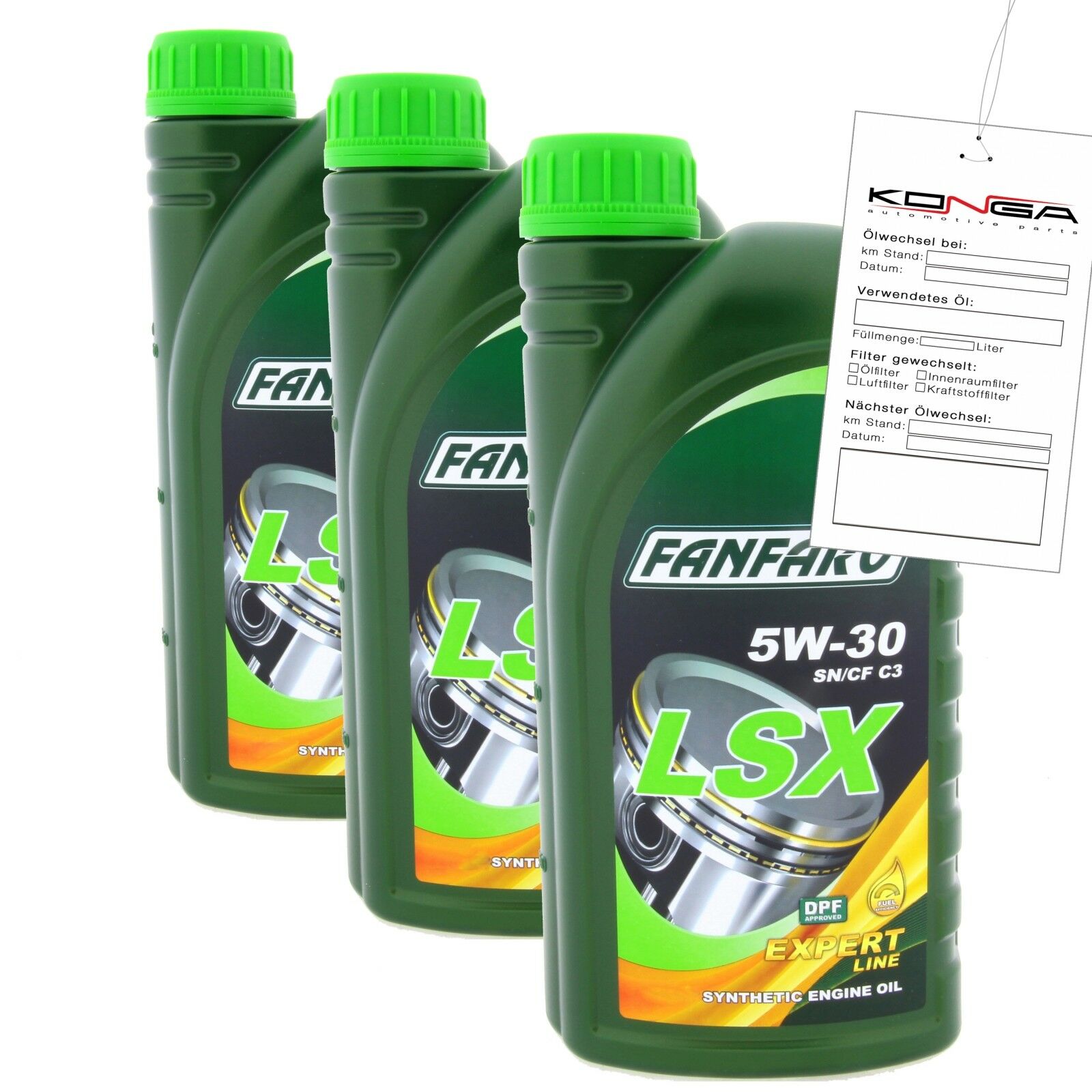 3 Liter FANFARO LSX 5W-30 SN Motoröl C3 A3 B4 passend für VW 507.00 BMW LL-04 MB 229.51