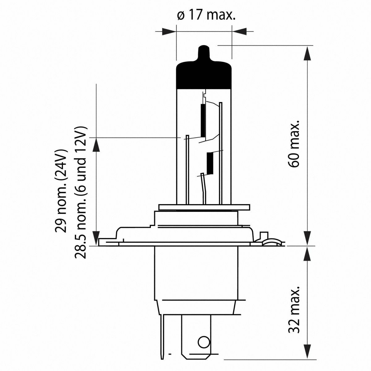 H4 OSRAM Original Line OEM 64193-01B Halogenlampe Autolampe Blister Box 1 Stück