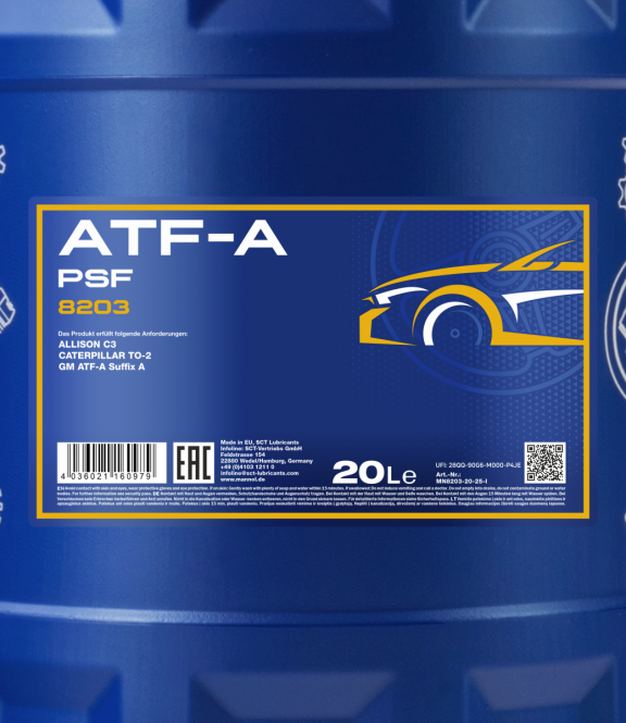 40 Liter MANNOL ATF-A Automatic Fluid Getriebeöl Automatikgetriebe Öl Ablasshahn