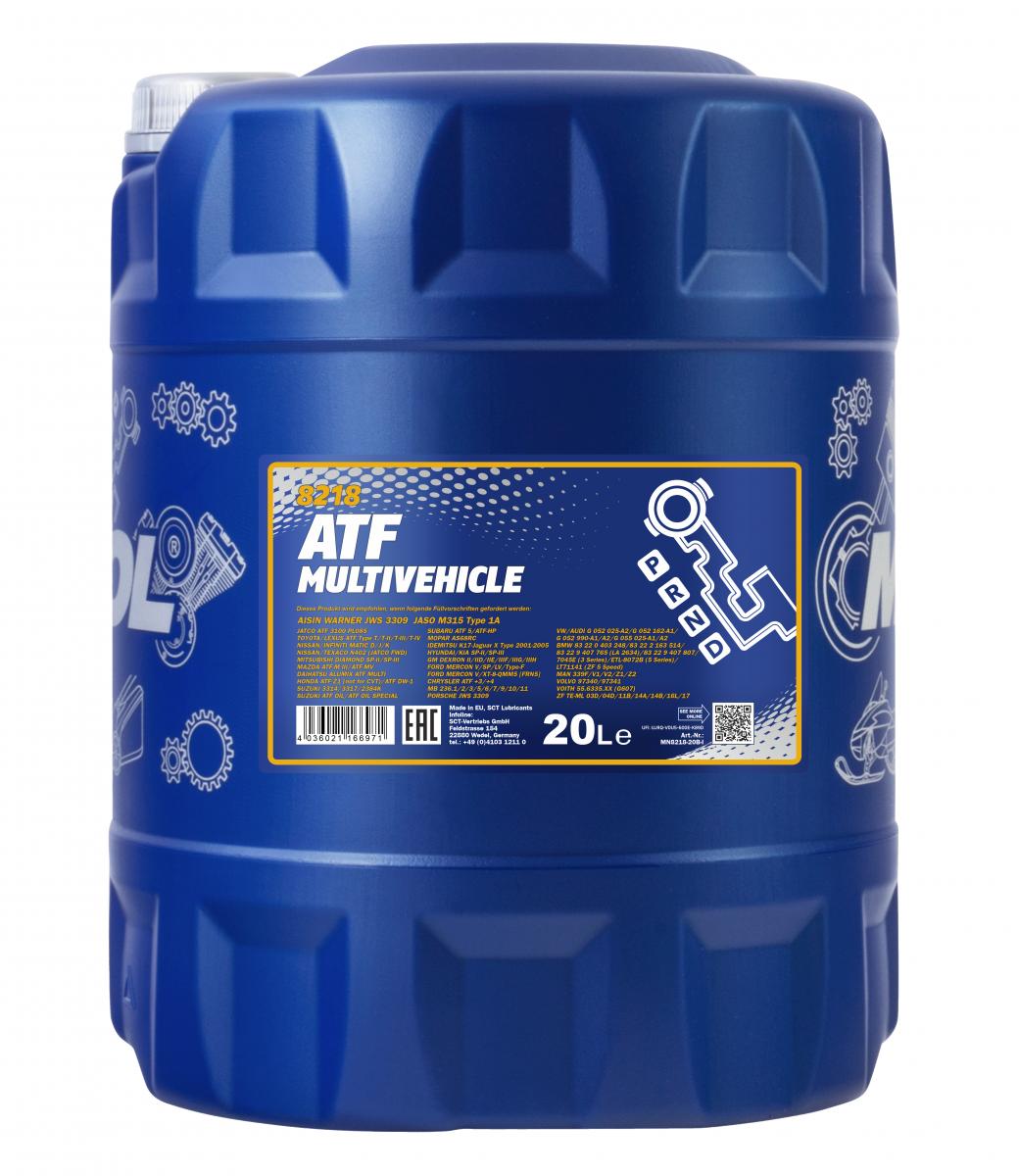 60 Liter (3x20) MANNOL ATF Multivehicle 8218 Automatikgetriebe Öl