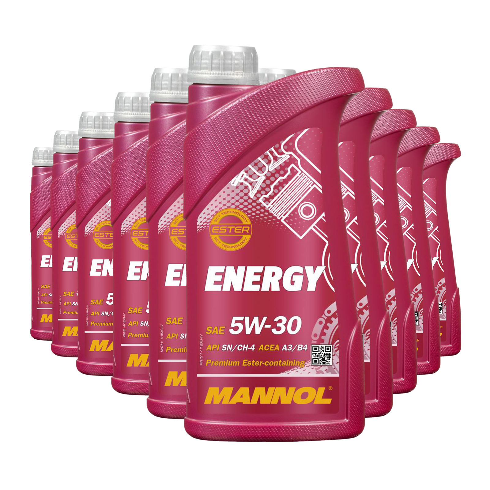 10 Liter (10x1) MANNOL Energy 5W-30 7511 API SN/CH-4 MB 229.3 VW 502.00 Motoröl 