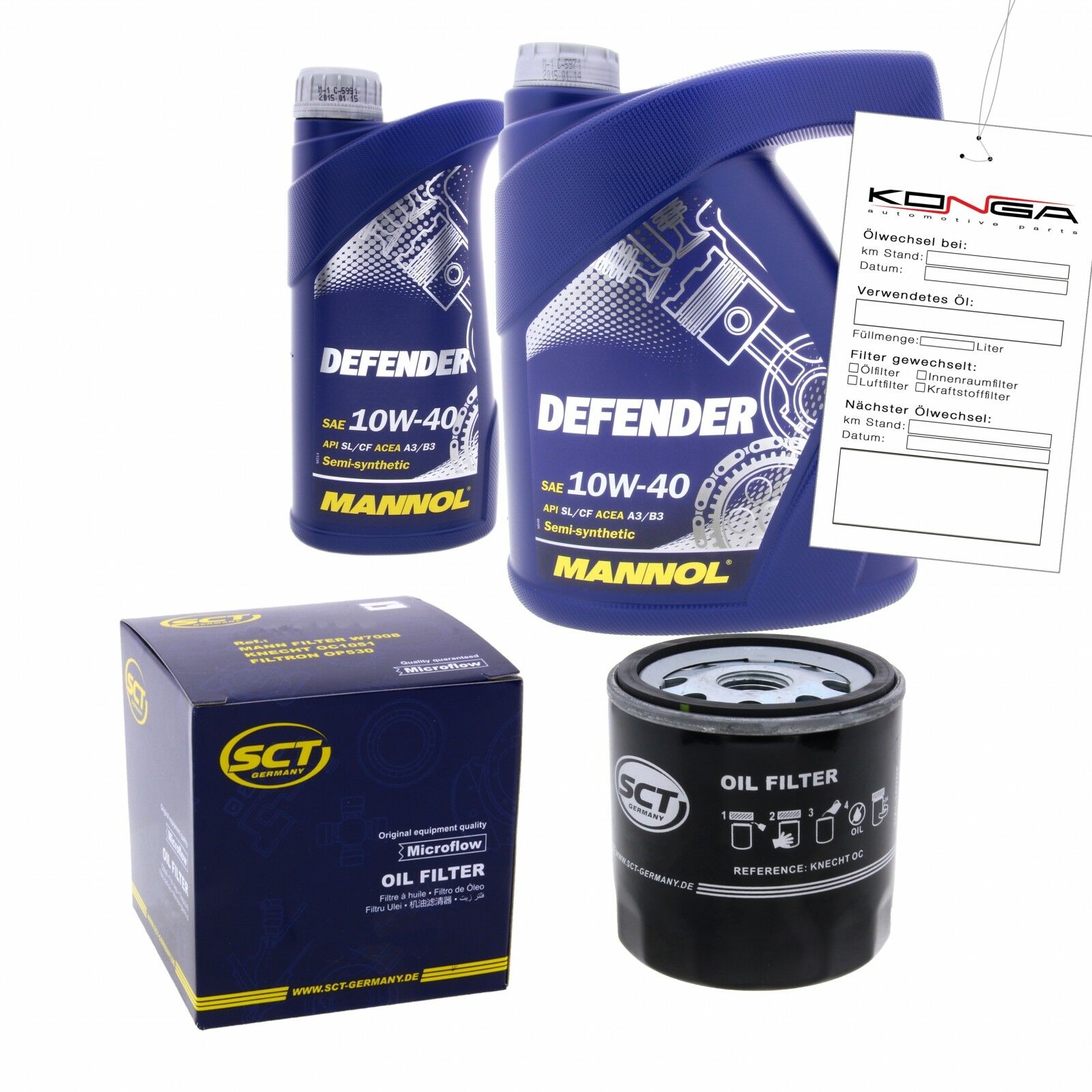 Inspektionskit MANNOL Defender 10W-40 passend für Opel Movano Combi 1.9 Dti Kasten
