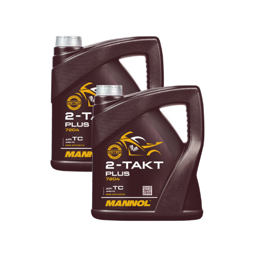 8 Liter (2x4) MANNOL 2-Takt Plus 7204 API TC JASO FD ISO L-EGD TISI Motoröl