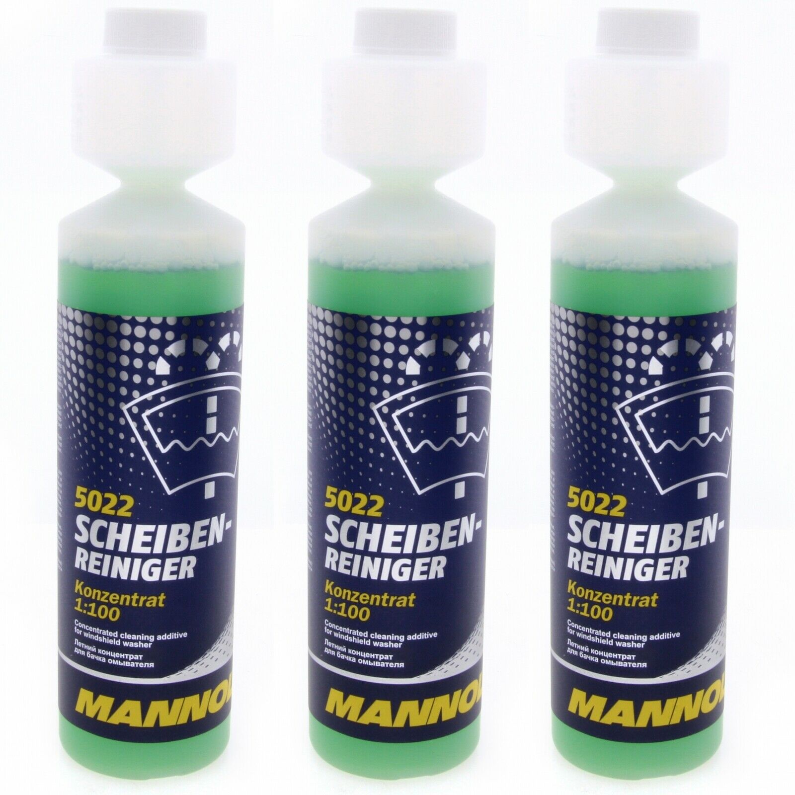 3x 250ml MANNOL 5022 Scheiben Reiniger 1:100 Reinigung Konzentrat
