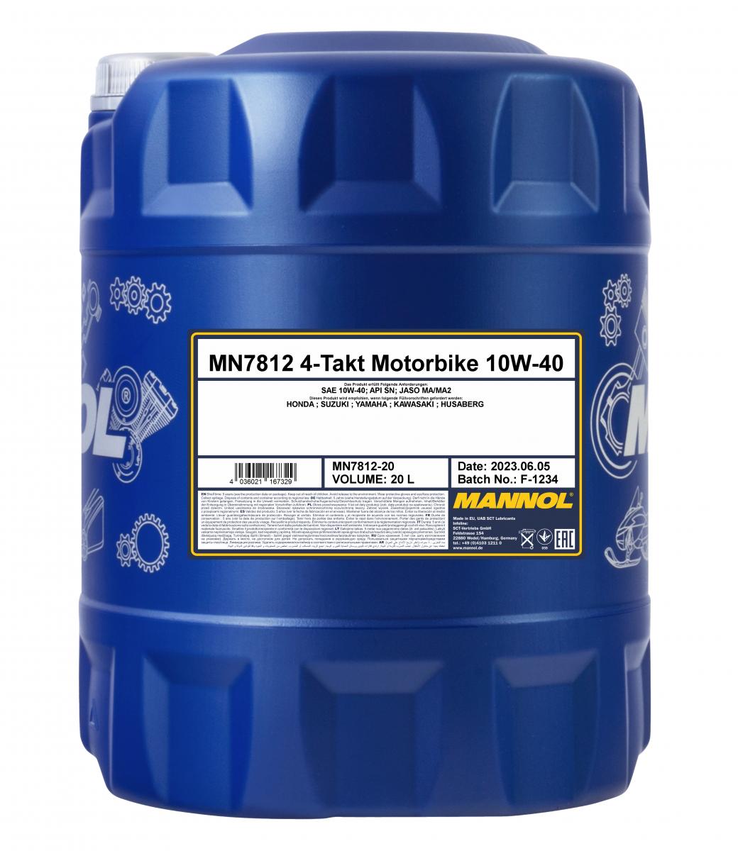 60 Liter (3x20) MANNOL 4-Takt Motorbike 10W-40 7812 Motorradöl + Ablasshahn