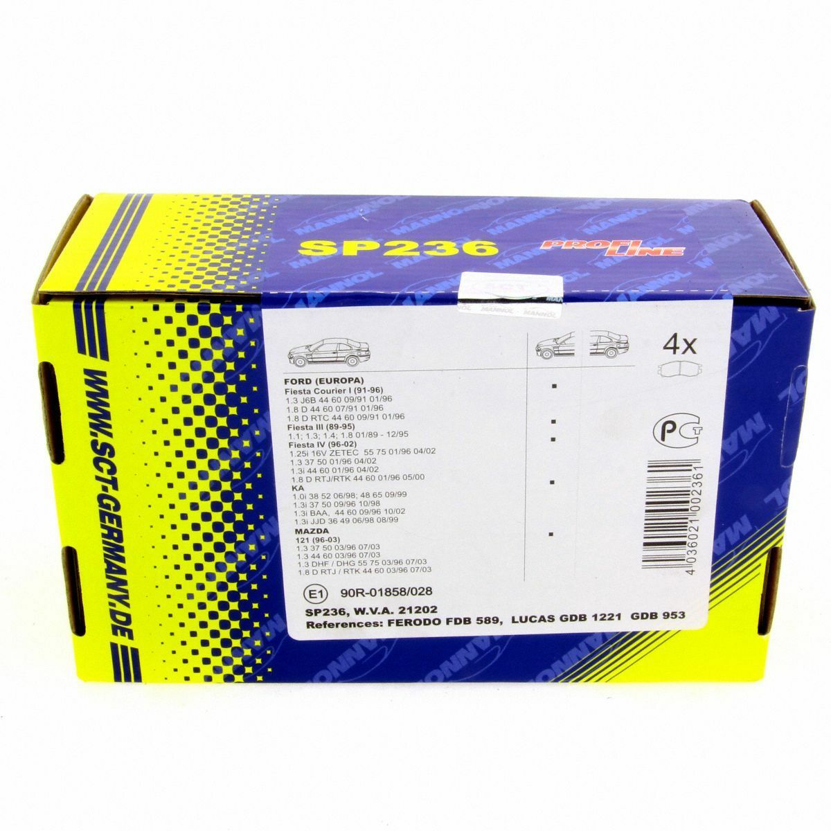 SCT Bremsbeläge SP236PR Bremsklötze Bremsbelagsatz passend für Ford Fiesta Mazda vorne