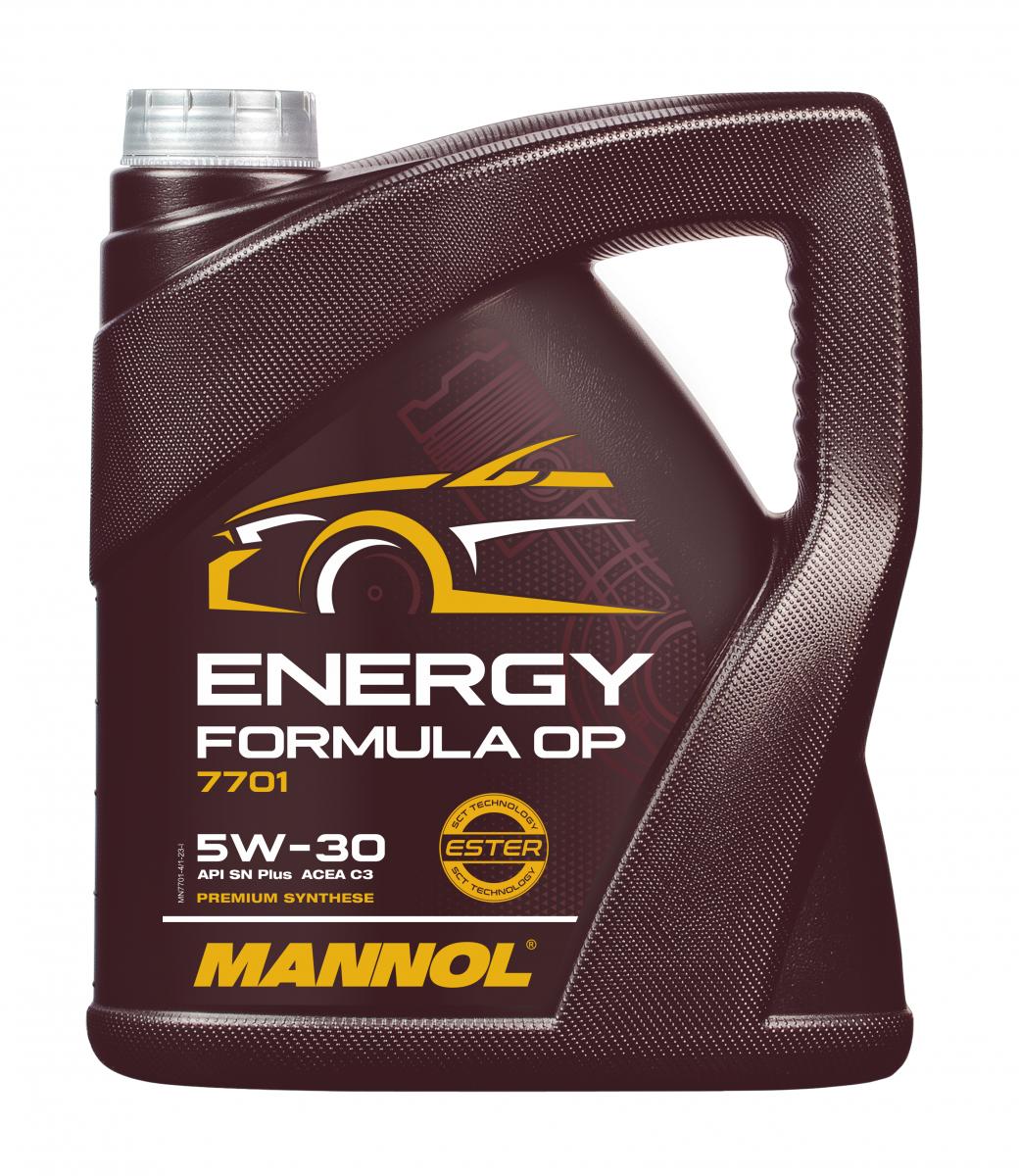4 Liter MANNOL Motoröl Energy Formula OP 7701 5W-30 API SN Plus passend für Chevrolet Opel