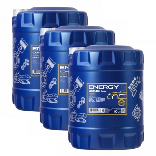 30 Liter (3x10) MANNOL Energy Combi LL 5W-30 API SN 5W30 passend für VW BMW MERCEDES