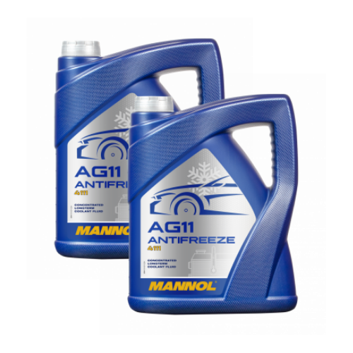 10 Liter (2x5) MANNOL Longterm Antifreeze AG11 Kühlerfrostschutz Konzentrat blau