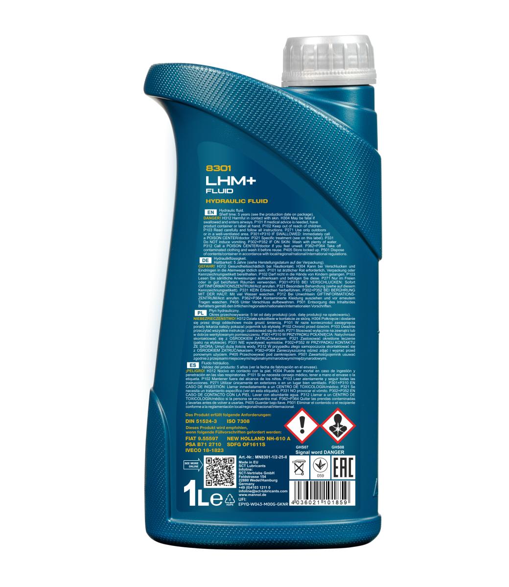 1 Liter MANNOL LHM+ Fluid 8301 Zentralhydrauliköl DIN 51524.3