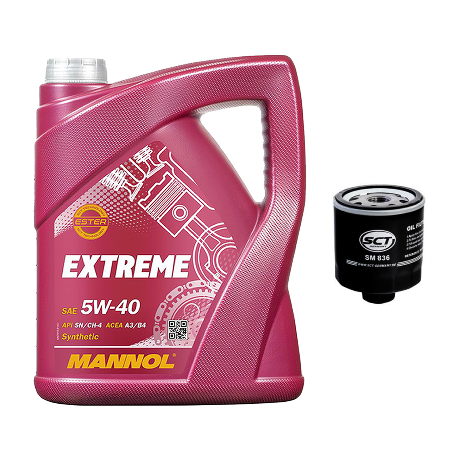 Inspektionskit MANNOL Extreme 5W-40 passend für VW Polo 60 1.4 100 16v Classic Variant